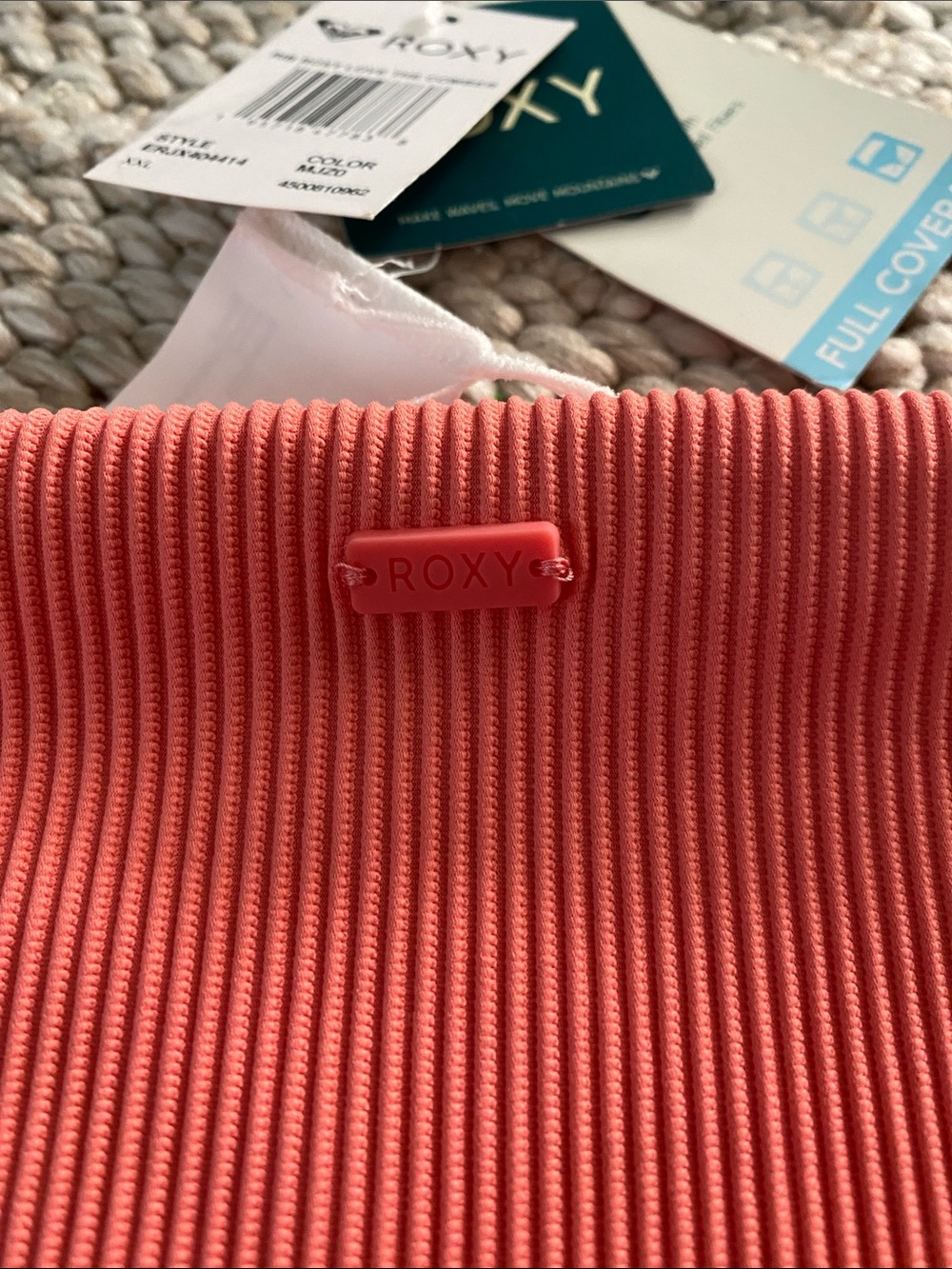 Roxy Coral Ribbed Bikini Bottom - Picture 4 of 5